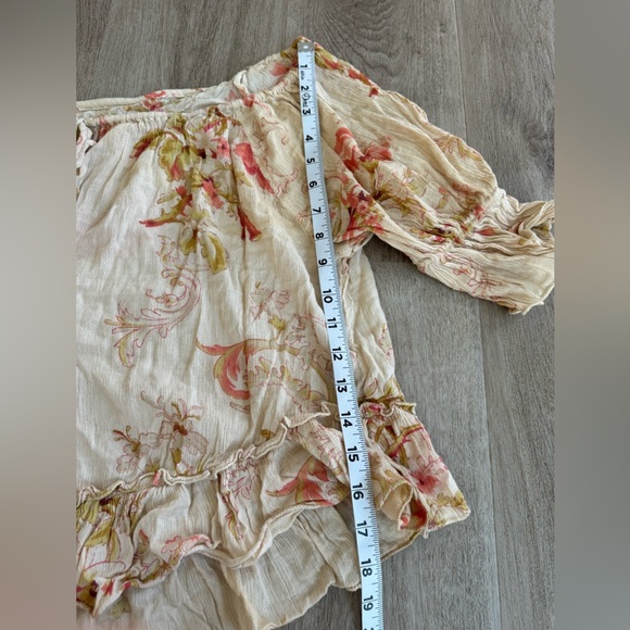 Ralph Lauren Off shoulder Short Sleeve Floral Western Blouse Denim and Supply - Picture 3 of 8
